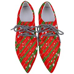 Christmas Paper Star Texture Women s Pointed Oxford Shoes by Vaneshart