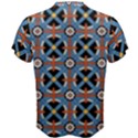 Pattern Weave Background Blue Red Black Men s Cotton Tee View2