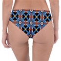 Pattern Weave Background Blue Red Black Reversible Classic Bikini Bottoms View4