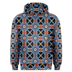 Pattern Weave Background Blue Red Black Men s Overhead Hoodie