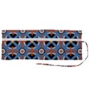 Pattern Weave Background Blue Red Black Roll Up Canvas Pencil Holder (M) View2