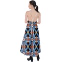 Pattern Weave Background Blue Red Black Tie Back Maxi Dress View2