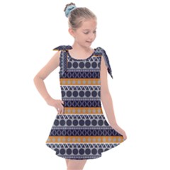 Abstract Seamless,pattern Graphic Lines Vintage Background Grunge Diamond Square Kids  Tie Up Tunic Dress by Vaneshart