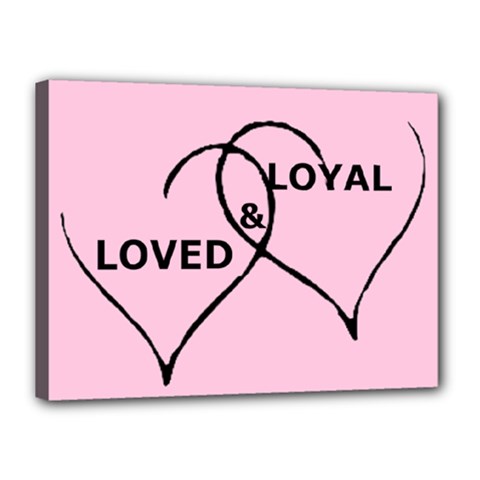 Loved & Loyal Canvas 16  X 12  (stretched) by myuique