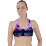 Wonderful Unicorn With Fairy In The Night Criss Cross Racerback Sports Bra