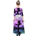 Wonderful Unicorn With Fairy In The Night Kids  Quarter Sleeve Maxi Dress View2