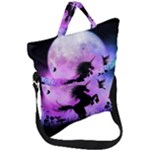 Wonderful Unicorn With Fairy In The Night Fold Over Handle Tote Bag