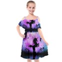 Wonderful Unicorn With Fairy In The Night Kids  Cut Out Shoulders Chiffon Dress View1