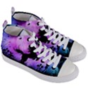 Wonderful Unicorn With Fairy In The Night Women s Mid-Top Canvas Sneakers View3