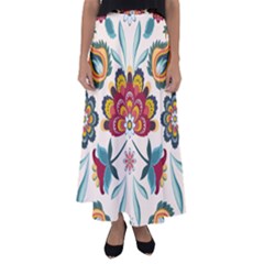 Baatik Print  Flared Maxi Skirt