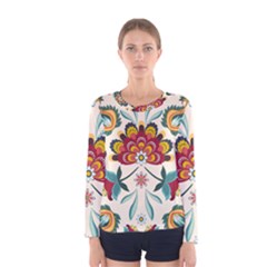 Baatik Print  Women s Long Sleeve Tee