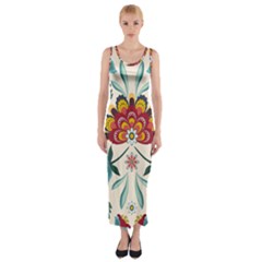 Baatik Print  Fitted Maxi Dress