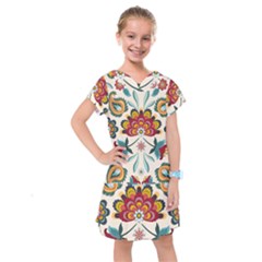 Baatik Print  Kids  Drop Waist Dress by designsbymallika