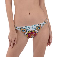 Baatik Print  Ring Detail Bikini Bottom