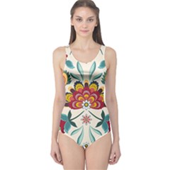 Baatik Print  One Piece Swimsuit by designsbymallika