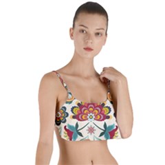 Baatik Print  Layered Top Bikini Top 