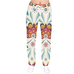 Baatik Print  Women Velvet Drawstring Pants