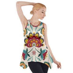 Baatik Print  Side Drop Tank Tunic by designsbymallika