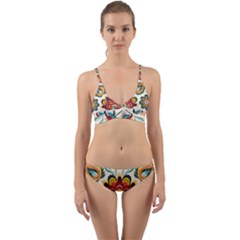 Baatik Print  Wrap Around Bikini Set