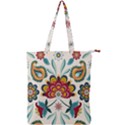 Baatik Print  Double Zip Up Tote Bag View1