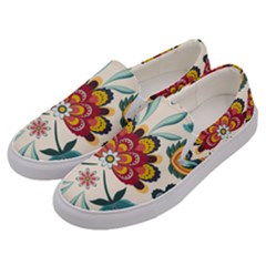 Baatik Print  Men s Canvas Slip Ons