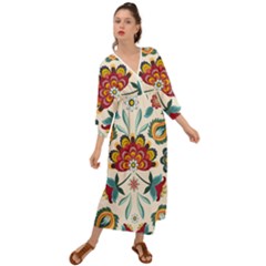 Baatik Print  Grecian Style  Maxi Dress