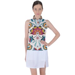 Baatik Print  Women’s Sleeveless Polo Tee