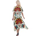 Baatik Print  Cross Front Sharkbite Hem Maxi Dress View2