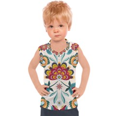 Baatik Print  Kids  Mesh Tank Top