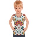 Baatik Print  Kids  Mesh Tank Top View1