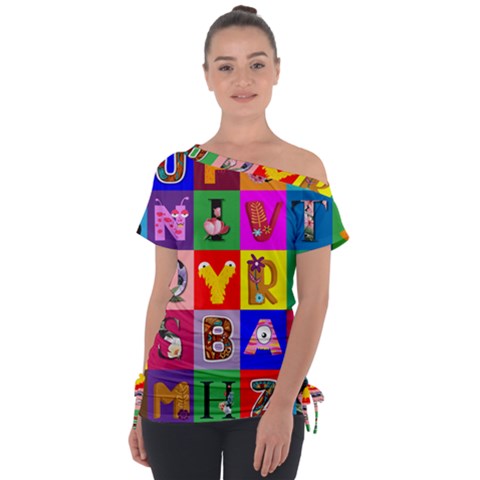 Alphabet Pattern Tie-up Tee by designsbymallika