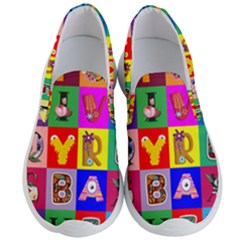 Alphabet Pattern Men s Lightweight Slip Ons by designsbymallika