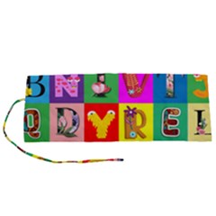 Alphabet Pattern Roll Up Canvas Pencil Holder (s) by designsbymallika