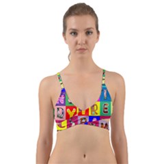 Alphabet Pattern Wrap Around Bikini Top