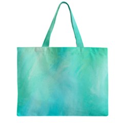 Blue Green Shades Zipper Mini Tote Bag by designsbymallika