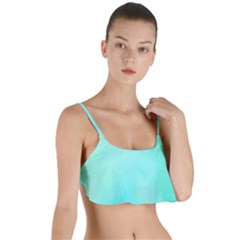 Blue Green Shades Layered Top Bikini Top 