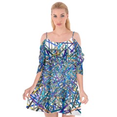 Netzauge Funny Cutout Spaghetti Strap Chiffon Dress by zappwaits