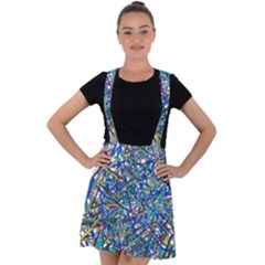 Netzauge Funny Velvet Suspender Skater Skirt by zappwaits