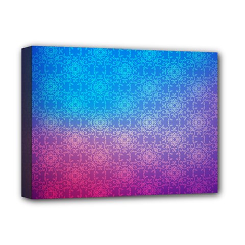 Blue Pink Shade Deluxe Canvas 16  X 12  (stretched)  by designsbymallika