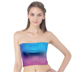 Blue Pink Shade Tube Top by designsbymallika