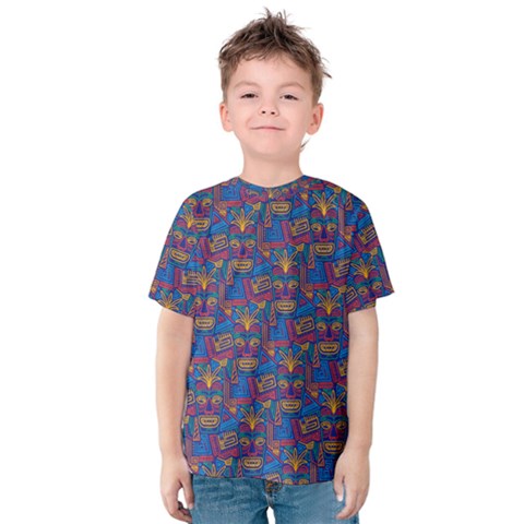 Boho Pattern Kids  Cotton Tee by designsbymallika