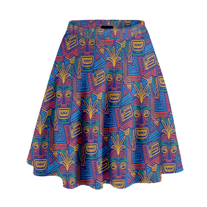 Boho Pattern High Waist Skirt