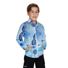 Blue Shaded Design Kids  Windbreaker by designsbymallika