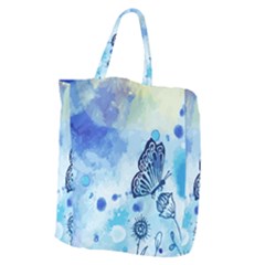 Blue Shaded Design Giant Grocery Tote by designsbymallika