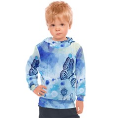 Blue Shaded Design Kids  Hooded Pullover