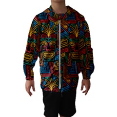 Boho Pattern 2 Kids  Hooded Windbreaker by designsbymallika