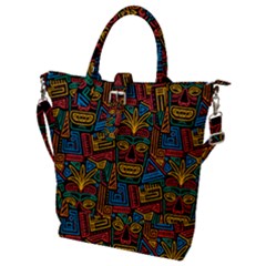 Boho Pattern 2 Buckle Top Tote Bag by designsbymallika