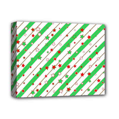 Christmas Paper Stars Pattern Texture Background Colorful Colors Seamless Copy Deluxe Canvas 14  X 11  (stretched) by Vaneshart