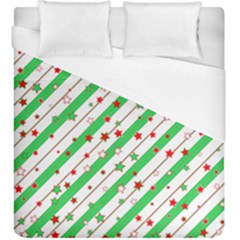 Christmas Paper Stars Pattern Texture Background Colorful Colors Seamless Copy Duvet Cover (king Size)