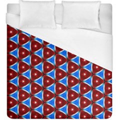 Pattern Triangles Seamless Red Blue Seamless Pattern Texture Seamless Patterns Repetition Duvet Cover (king Size)